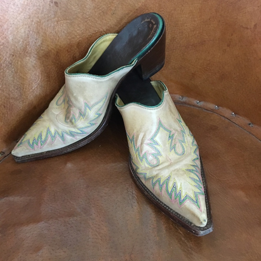 Vintage Old Gringo Leather Mules